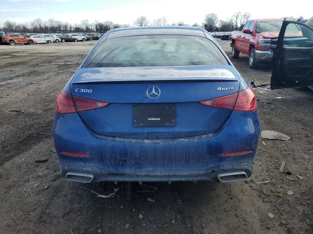 W1KAF4HB3NR012426 - 2022 MERCEDES-BENZ C 300 4MATIC BLUE photo 6