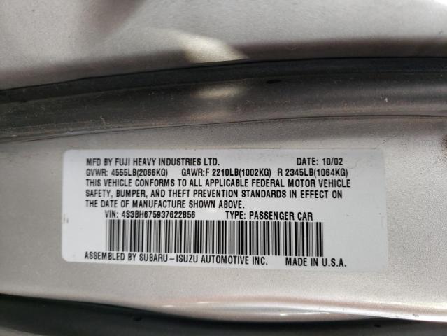 4S3BH675937622856 - 2003 SUBARU LEGACY OUTBACK AWP 银色 照片 12