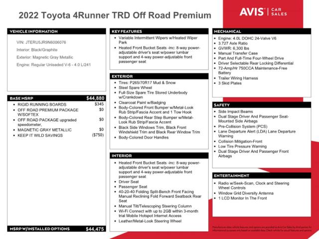 JTERU5JR9N6006076 - 2022 TOYOTA 4RUNNER SR5 PREMIUM CHARCOAL photo 13