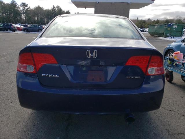 1HGFA15848L052707 - 2008 HONDA CIVIC EX BLUE photo 6