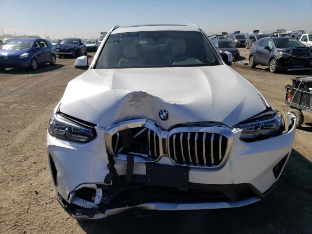 5UX53DP09N9N17664 - 2022 BMW X3 XDRIVE30I WHITE photo 5