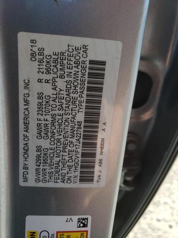 1HGCV1F17JA227848 - 2018 HONDA ACCORD LX SILVER photo 12