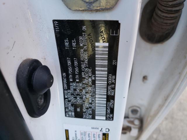 JTEBU5JR1L5773019 - 2020 TOYOTA 4RUNNER SR5/SR5 PREMIUM 白色 照片 12