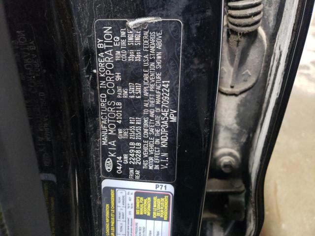 KNDJP3A54E7092241 - 2014 KIA SOUL + BLACK photo 12