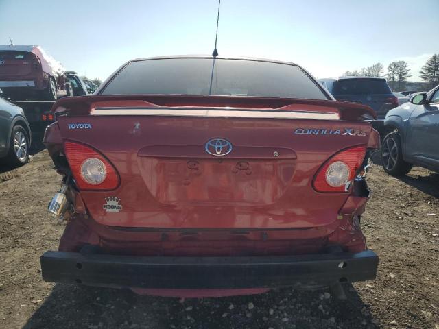 2T1BY30E85C425719 - 2005 TOYOTA COROLLA XRS RED photo 6