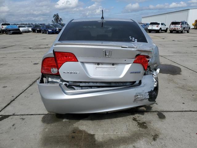 JHMFA36267S014662 - 2007 HONDA CIVIC HYBRID SILVER photo 6