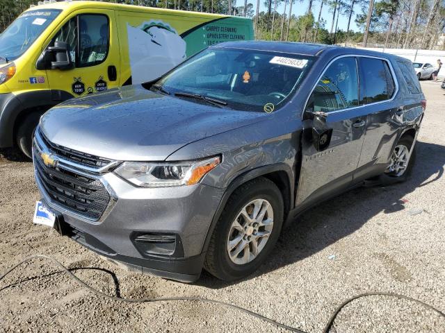 1GNEVFKW6KJ255722 - 2019 CHEVROLET TRAVERSE LS GRAY photo 1