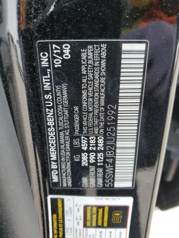 55SWF4JB2JU251992 - 2018 MERCEDES-BENZ C 300 BLACK photo 12