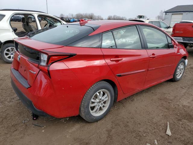 JTDKARFU0K3099036 - 2019 TOYOTA PRIUS RED photo 3