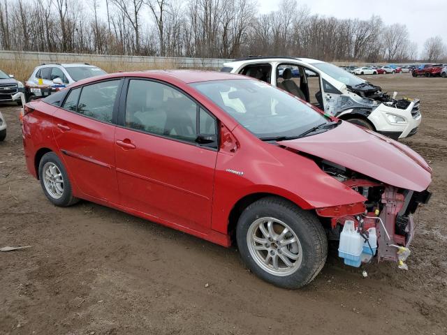 JTDKARFU0K3099036 - 2019 TOYOTA PRIUS RED photo 4