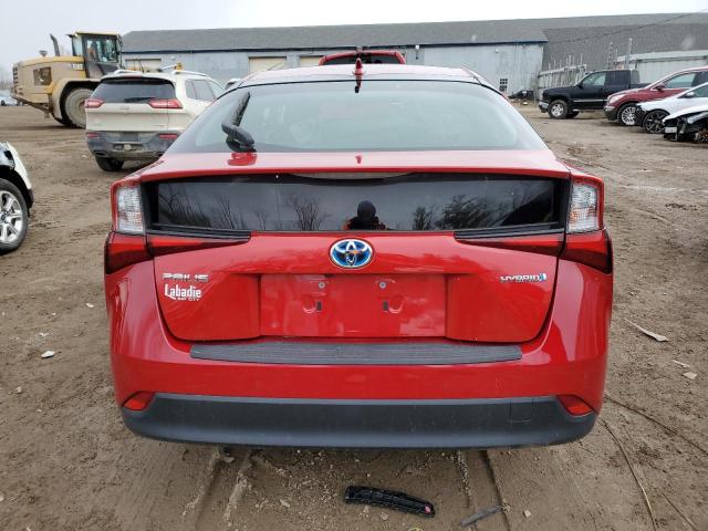 JTDKARFU0K3099036 - 2019 TOYOTA PRIUS RED photo 6