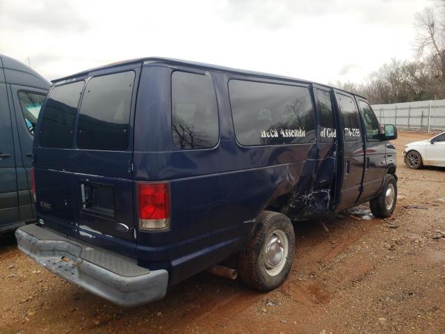 1FBSS31L75HB38581 - 2005 FORD ECONOLINE E350 SUPER DUTY WAGON BLUE photo 3