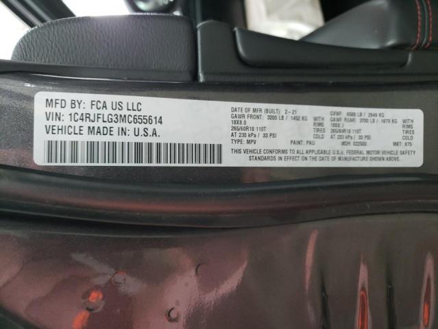 1C4RJFLG3MC655614 - 2021 JEEP GRAND CHER TRAILHAWK 灰色 照片 13