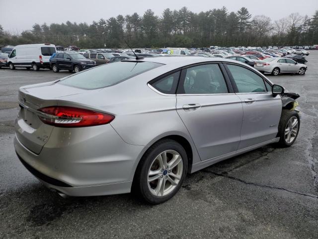 3FA6P0LU1JR220064 - 2018 FORD FUSION SE HYBRID SILVER photo 3