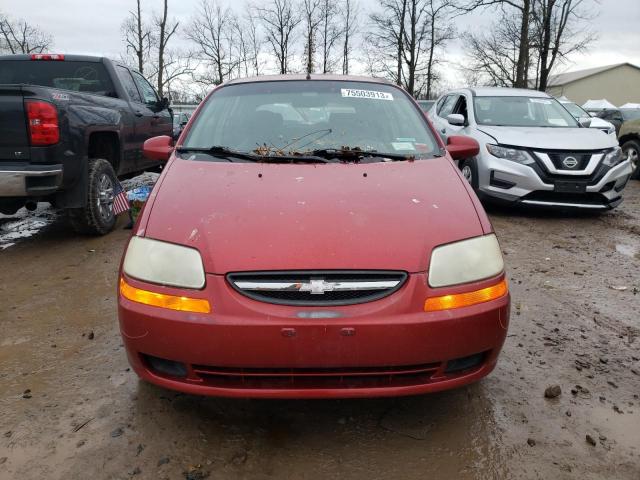 KL1TD666X8B242785 - 2008 CHEVROLET AVEO BASE Qırmızı foto 5