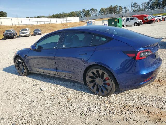 5YJ3E1EC3MF849554 - 2021 TESLA MODEL 3 BLUE photo 2