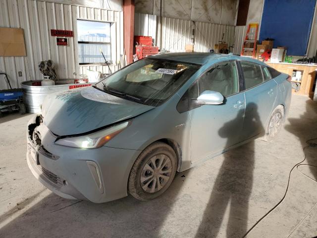 JTDL9RFU7K3002167 - 2019 TOYOTA PRIUS BLUE photo 1