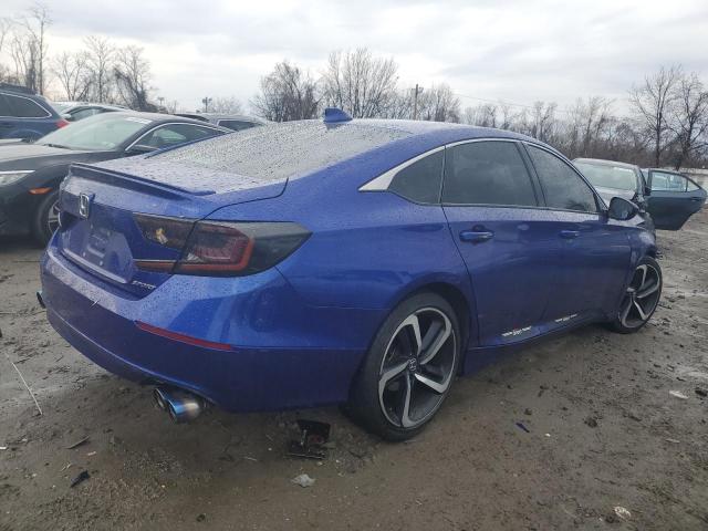 1HGCV1F33JA104307 - 2018 HONDA ACCORD SPORT BLUE photo 3