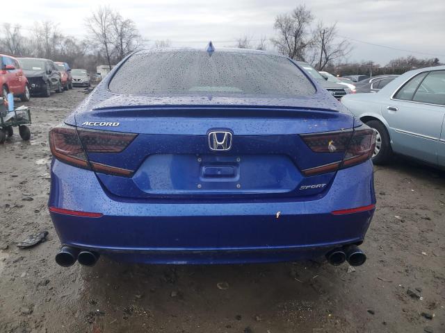 1HGCV1F33JA104307 - 2018 HONDA ACCORD SPORT BLUE photo 6