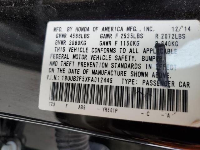 19UUB2F5XFA012445 - 2015 ACURA TLX TECH BLACK photo 12