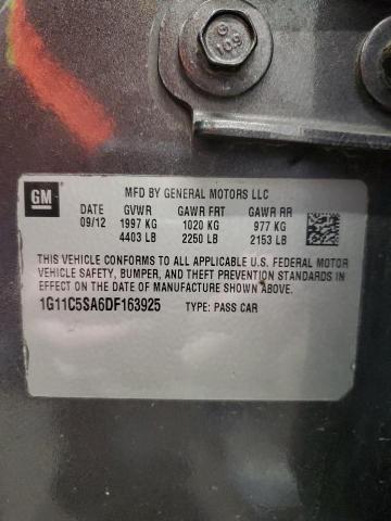 1G11C5SA6DF163925 - 2013 CHEVROLET MALIBU 1LT 灰色 照片 12