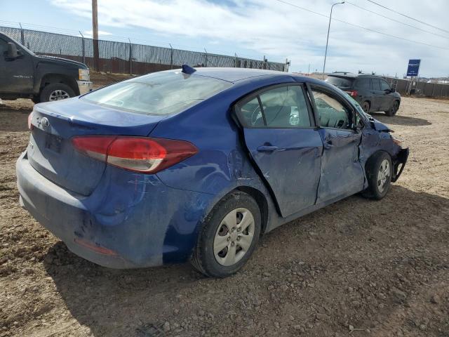 3KPFL4A79HE047051 - 2017 KIA FORTE LX BLUE photo 3