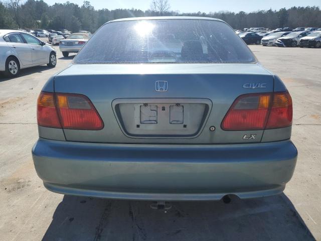 1HGEJ667XYL028989 - 2000 HONDA CIVIC LX SILVER photo 6