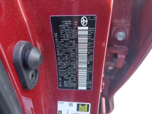 5YFB4MDE5RP120843 - 2024 TOYOTA COROLLA LE Червоний фото 12