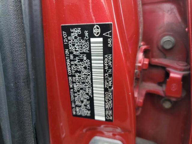 JTKKU10498J017769 - 2008 TOYOTA SCION XD RED photo 12