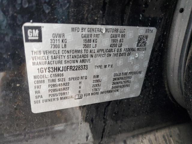 1GYS3HKJ0FR228373 - 2015 CADILLAC ESCALADE ESV LUXURY GRAY photo 13