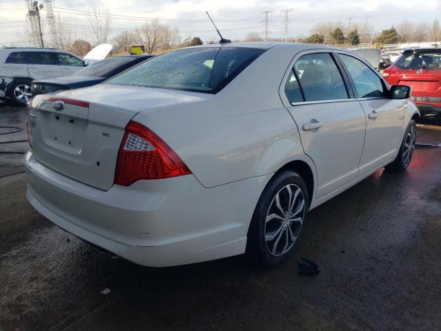 3FAHP0HA3BR188744 - 2011 FORD FUSION SE WHITE photo 3