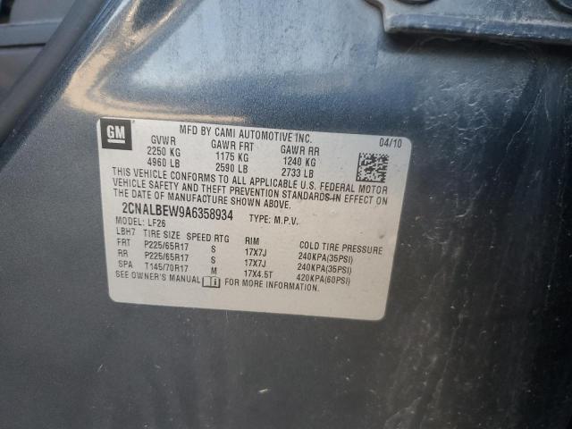 2CNALBEW9A6358934 - 2010 CHEVROLET EQUINOX LS GRAY photo 13