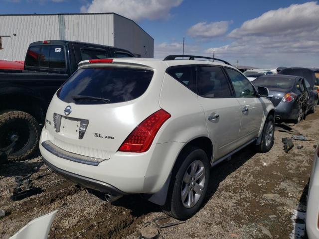 JN8AZ08W67W663460 - 2007 NISSAN MURANO SL WHITE photo 3