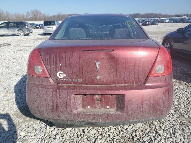 1G2ZG57B484243407 - 2008 PONTIAC G6 BASE MAROON photo 6