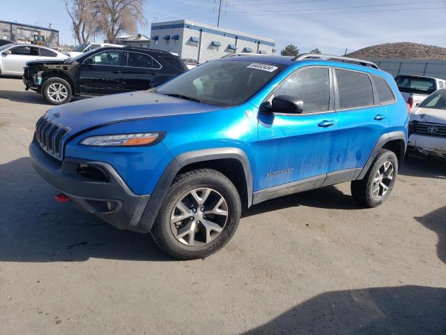 1C4PJMBB6JD571780 - 2018 JEEP CHEROKEE TRAILHAWK BLUE photo 1
