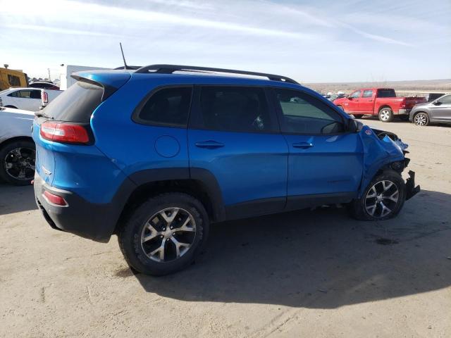 1C4PJMBB6JD571780 - 2018 JEEP CHEROKEE TRAILHAWK BLUE photo 3