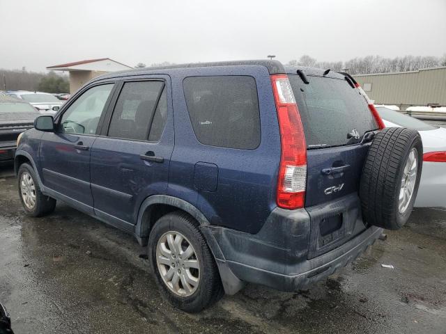 JHLRD788X6C020409 - 2006 HONDA CR-V EX BLUE photo 2