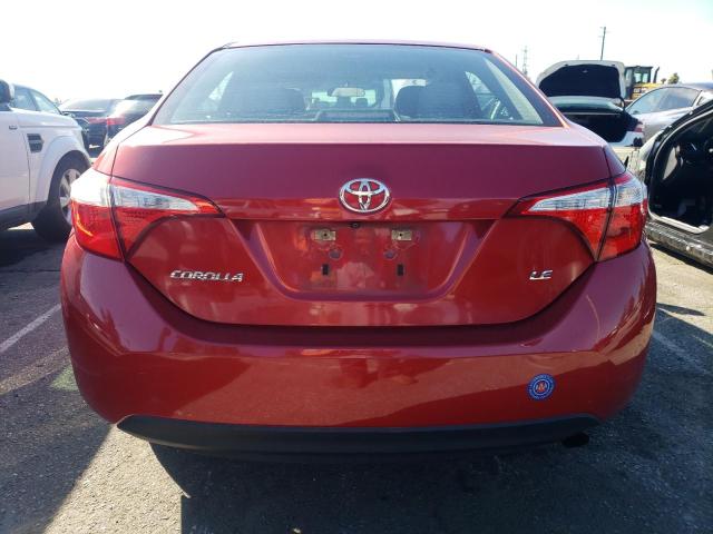 5YFBURHE6GP530247 - 2016 TOYOTA COROLLA L RED photo 6