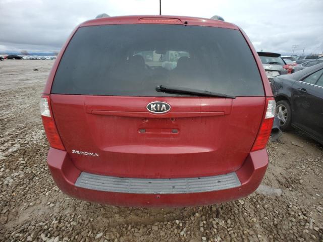 KNDMG4C33A6332989 - 2010 KIA SEDONA LX RED photo 6