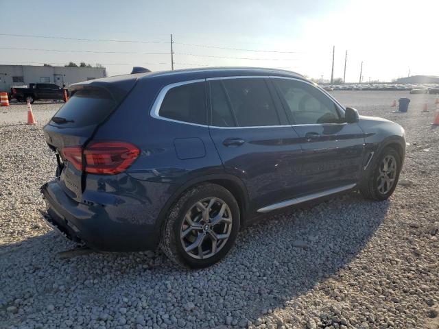 5UXTS1C03M9F52488 - 2021 BMW X3 XDRIVE30E BLUE photo 3