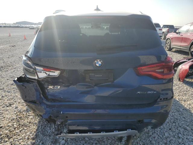 5UXTS1C03M9F52488 - 2021 BMW X3 XDRIVE30E BLUE photo 6