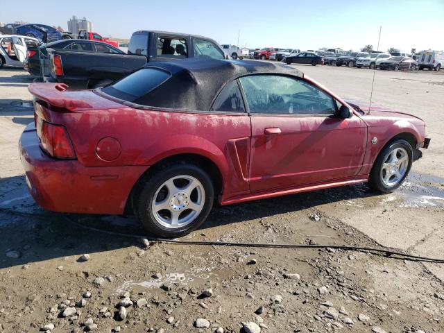 1FAFP44694F195732 - 2004 FORD MUSTANG RED photo 3