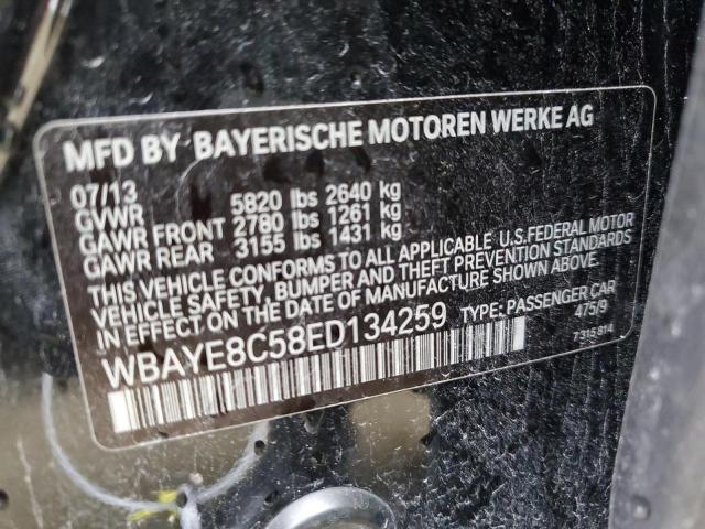 WBAYE8C58ED134259 - 2014 BMW 750LI LI BLACK photo 12