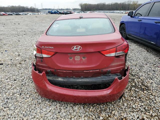 KMHDH4AE7DU971373 - 2013 HYUNDAI ELANTRA GLS RED photo 6