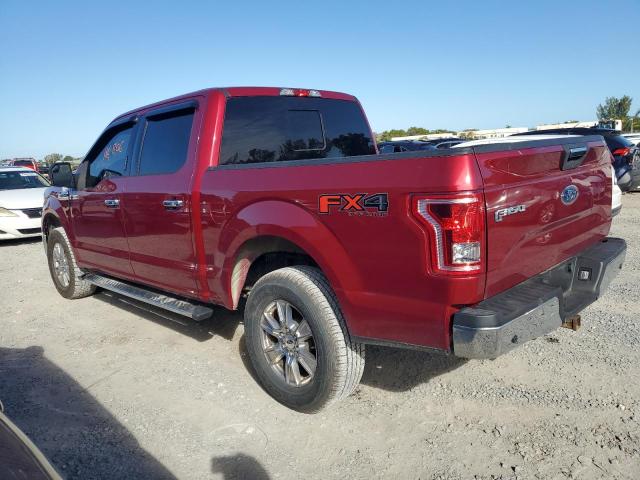 1FTEW1EF3GFA06650 - 2016 FORD F150 SUPERCREW RED photo 2