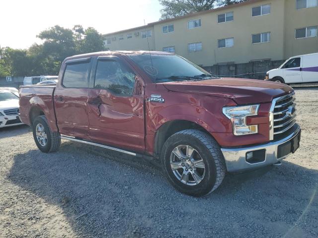 1FTEW1EF3GFA06650 - 2016 FORD F150 SUPERCREW RED photo 4