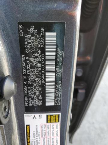 JTDKARFU6G3012909 - 2016 TOYOTA PRIUS GRAY photo 13