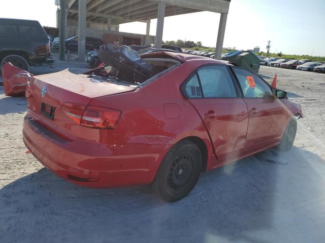 3VW2K7AJ9FM322495 - 2015 VOLKSWAGEN JETTA BASE RED photo 3