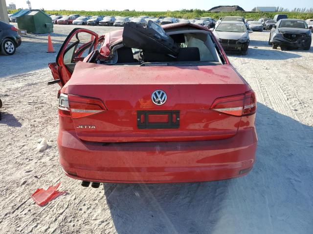 3VW2K7AJ9FM322495 - 2015 VOLKSWAGEN JETTA BASE RED photo 6