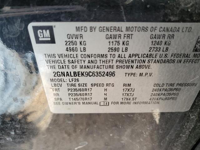 2GNALBEK9C6352496 - 2012 CHEVROLET EQUINOX LS BLACK photo 13